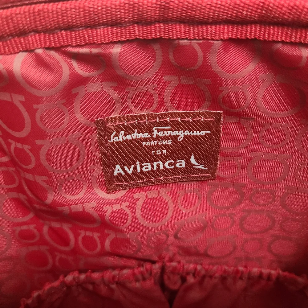 Salvatore Ferragamo Parfums Special Edition Burgundy Red Avianca Accessory Case